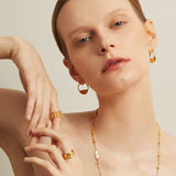 OCEAN HORIZON HOOP EARRINGS