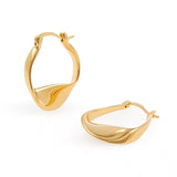 curved hoop earrings