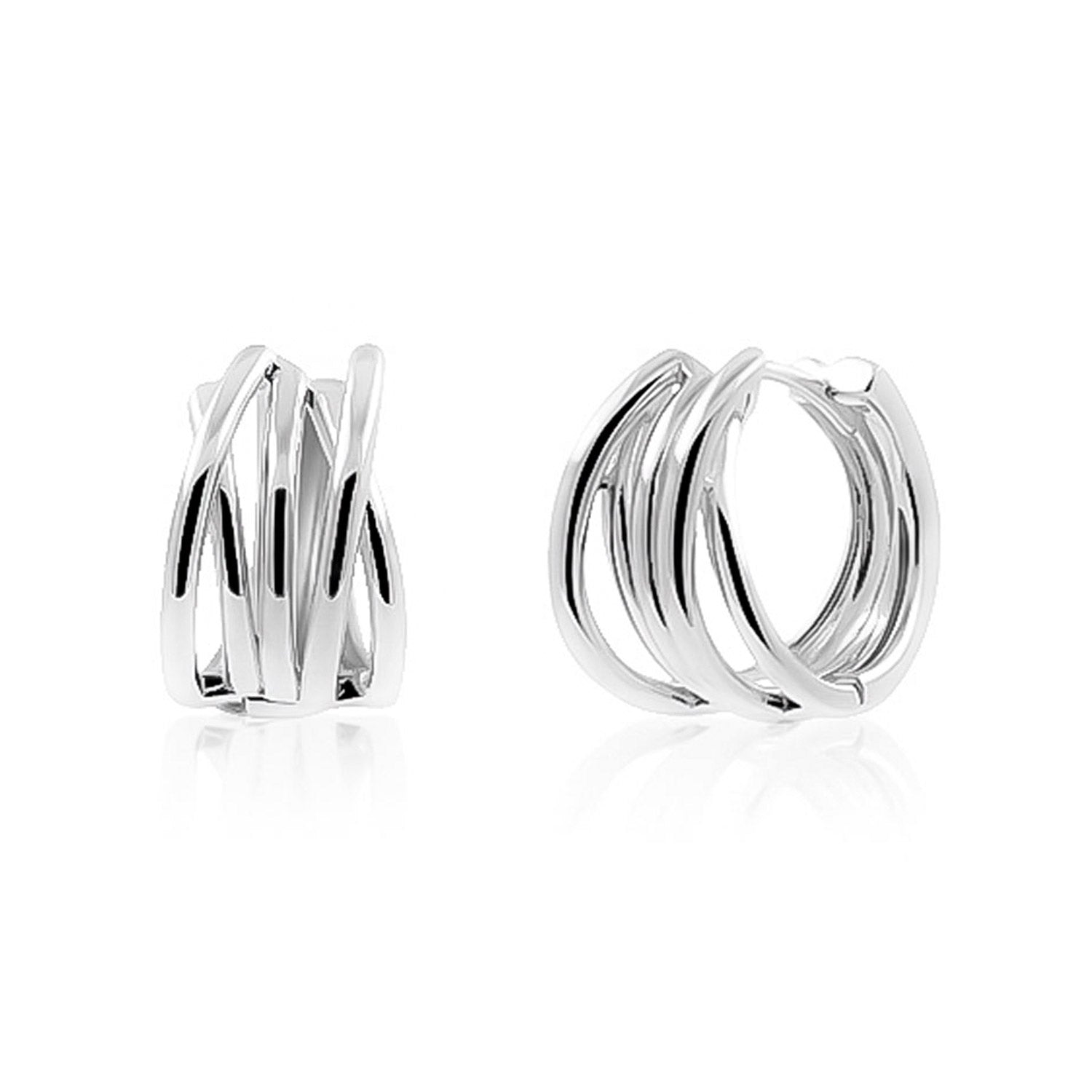 18Kt Gold Plated Handcraft Spiral Hoop Earring