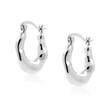 Silver hoop earrings