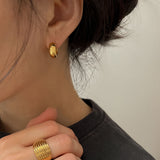 CHUNKY BOLD HUGGIE HOOP EARRINGS