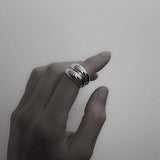 DOME RING SET (SILVER & SILVER)