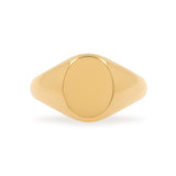 Gold pinky signet ring
