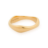 SYMMETRY STACKABLE WAVE RING SET (SILVER & GOLD)