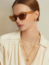Gold hoop earrings