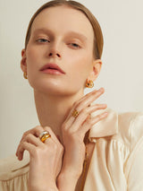 Gold hoop earrings for women