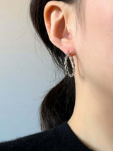 Twisted hoop earrings