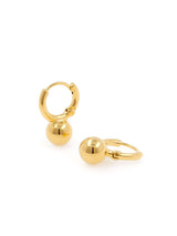 Ball hoop earrings