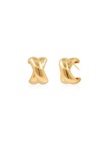 Gold chunky hoop earrings