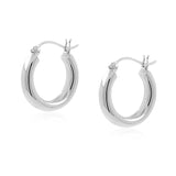 Silver hoop earrings