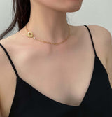 Pearl link chain necklace