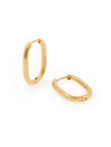 OVAL LINK HUGGIE HOOP EARRINGS