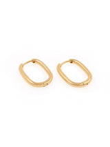 OVAL LINK HUGGIE HOOP EARRINGS