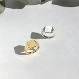 Square signet rings