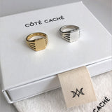 Square signet ring