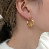 Croissant hoop earrings