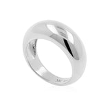 Silver dome ring