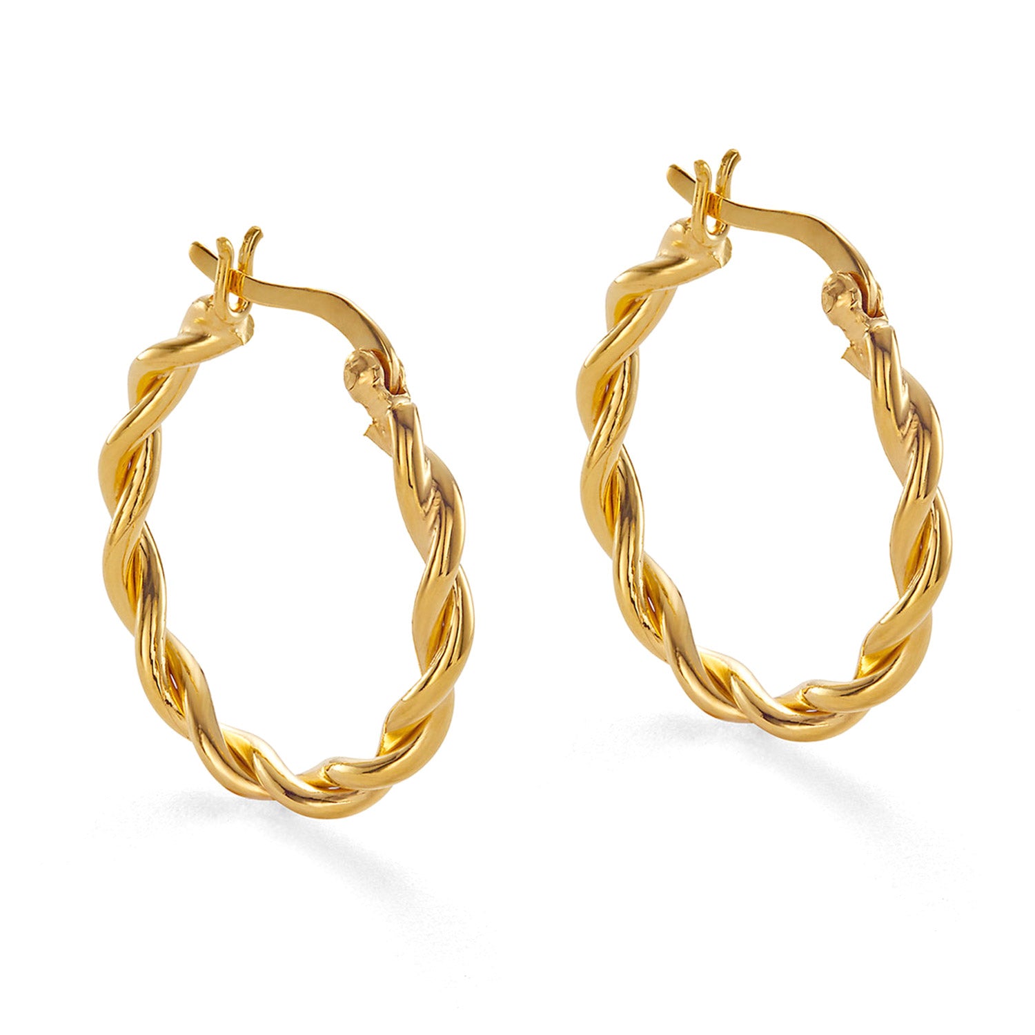 Braided 2024 gold hoops