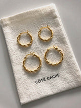 Twisted hoop earrings