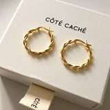 Gold hoop earrings