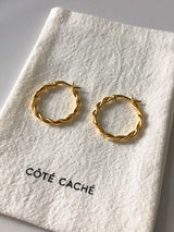 Gold large hoop earrings
