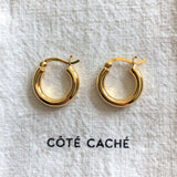 Chunky gold hoop earrings