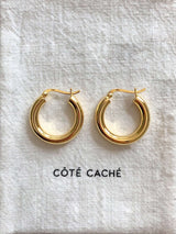 Chunky gold hoop earrings