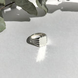Sterling silver pinky signet ring