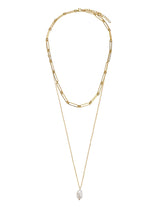 PURE PEARL PENDANT GOLD NECKLACE