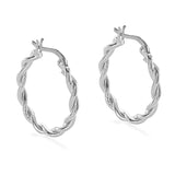 Braided large hoop earrings