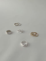 Womens chunky silver ring