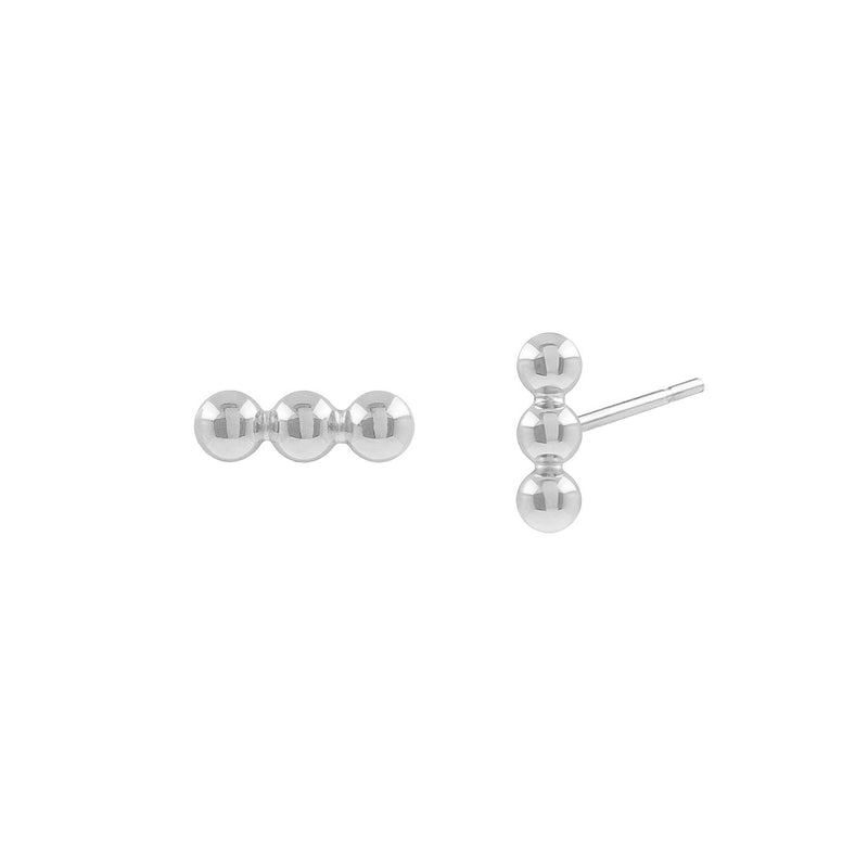 TRI DOT BAR STUD EARRINGS