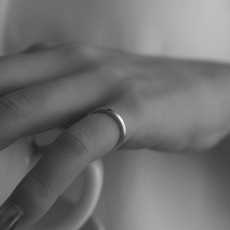 Minimalist classic square band ring  