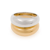 DOME RING SET (SILVER & GOLD)