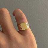 Womens pinky signet ring