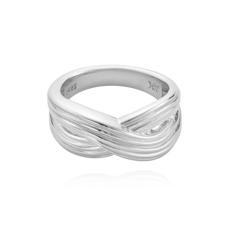 Silver statement ring