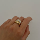 DOME RING SET (SILVER & GOLD)