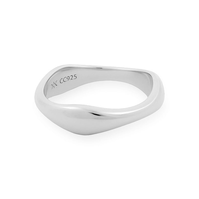 silver wave ring
