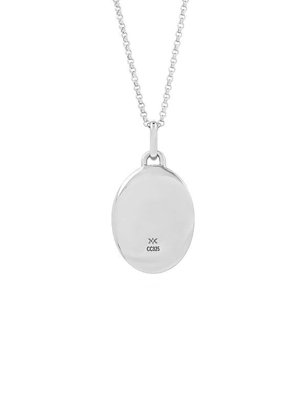 MOTHER OF PEARL MIRROR PENDANT NECKLACE