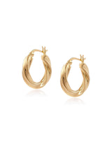Braided gold hoop earrings