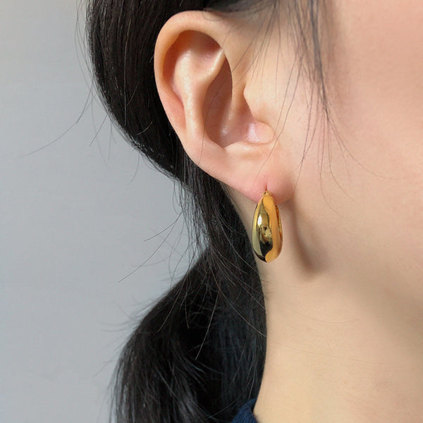 Gold bold hoop earrings