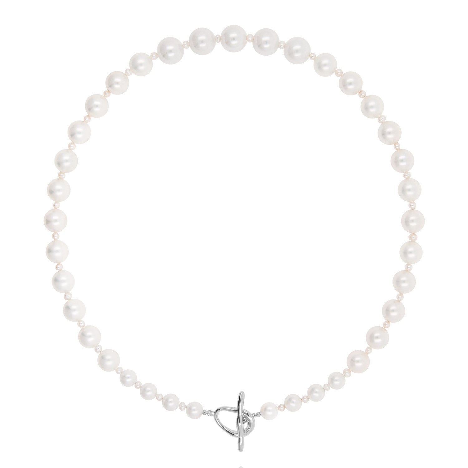 Coral Clasp Classic Pearl Necklace | Jewellery | Côté Caché