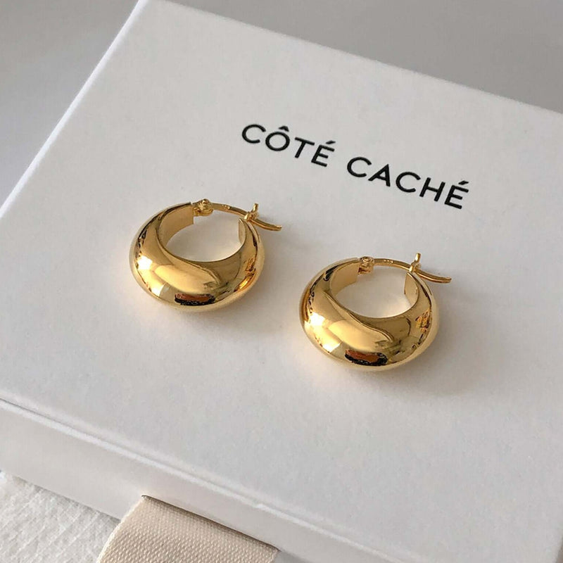 Gold chunky earrings