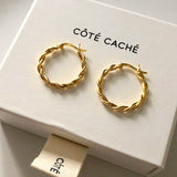 Gold hoop earrings