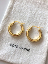 Large gold hoop earrings
